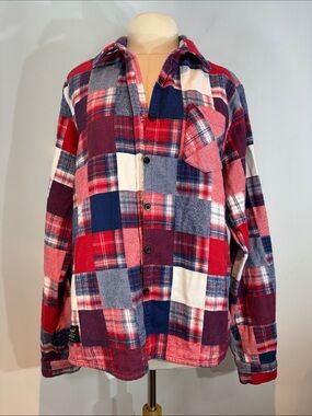 The Vermont Flannel Co Heavyweight Patchwork Flannel Shacket XXL USA Made